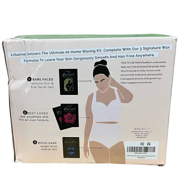 NWT KoluaWax Premium Waxing Kit‎ + 2-Pack Hard Wax Beads Black/Pink - Picture 4 of 5